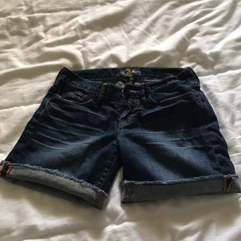 Lucky Brand "Abbey Short" boyfriend jean shorts