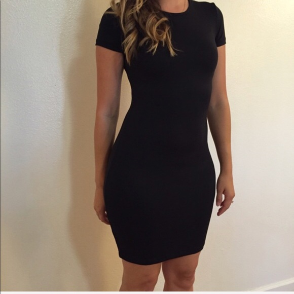Black Tee Shirt Dress - Picture 2 of 4