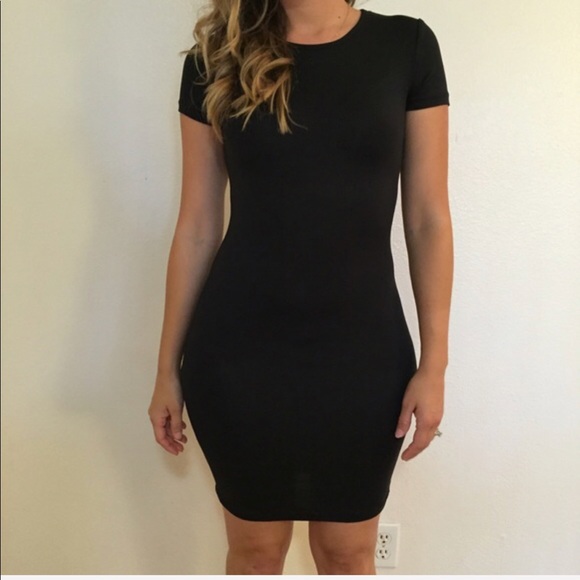 Black Tee Shirt Dress - Picture 3 of 4