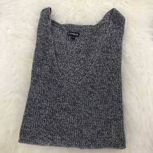 Express Blue and gray Marled London Sweater