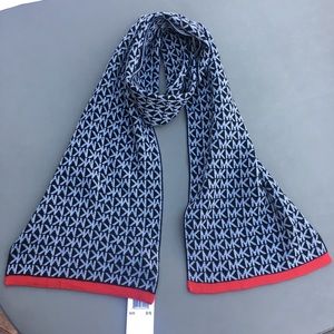 Authentic Michael Kors Red Lined scarf NWT