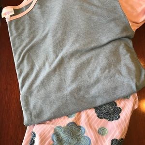 Light blue/pink LulaRoe Irma and TC leggings