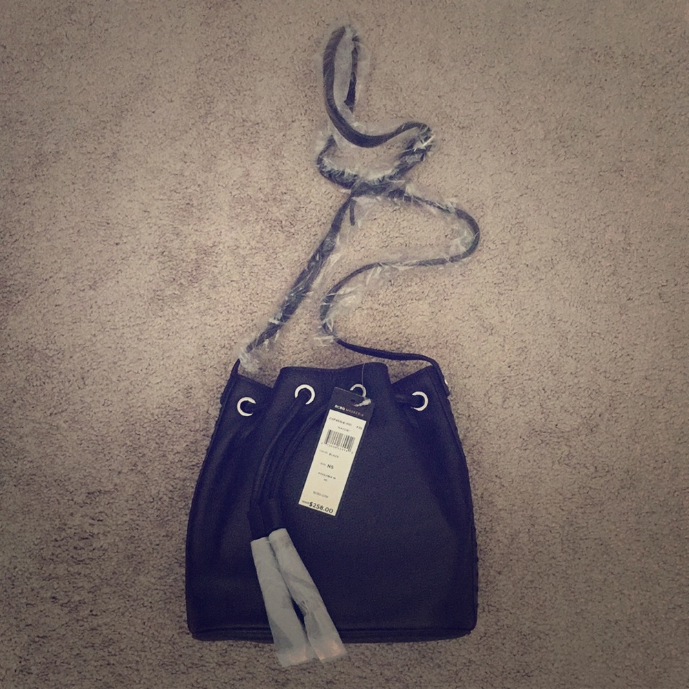 Brand new black BCBG  bucket bag