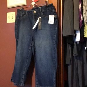 Blue jean capris