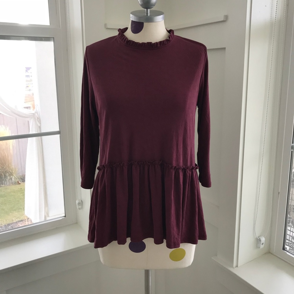 Magenta flowy shirt