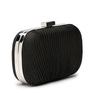 Women’s satin evening clutch with chain strap