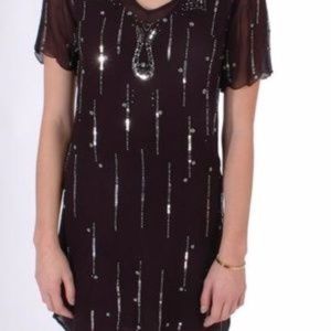 Chan Luu 3220 Womens Black Beaded Dres