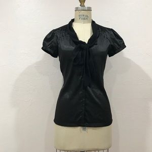 White House Black Market Self-Tie Bow Top