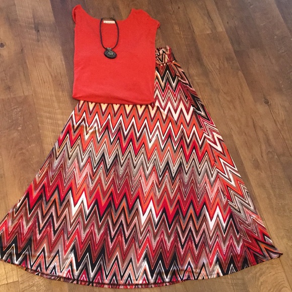 new directions Dresses & Skirts - Chevron Maxi Skirt & Tunic