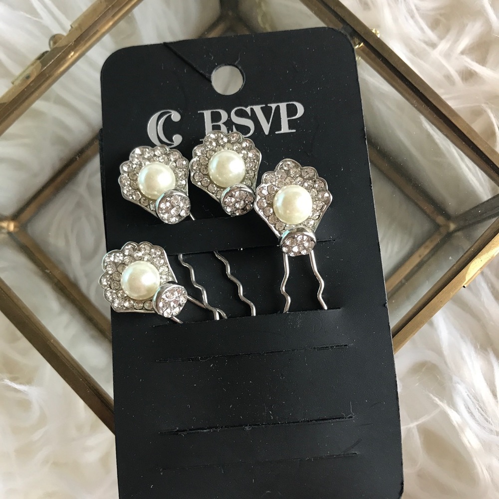 Special Occassion Pearl and Diamond Hair Pieces