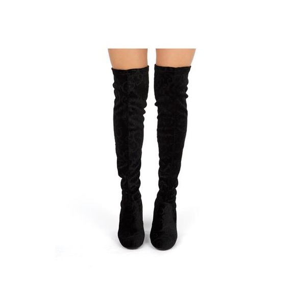 •LAST 1• Victoria Velvet Over The Knee Boot - Picture 7 of 8