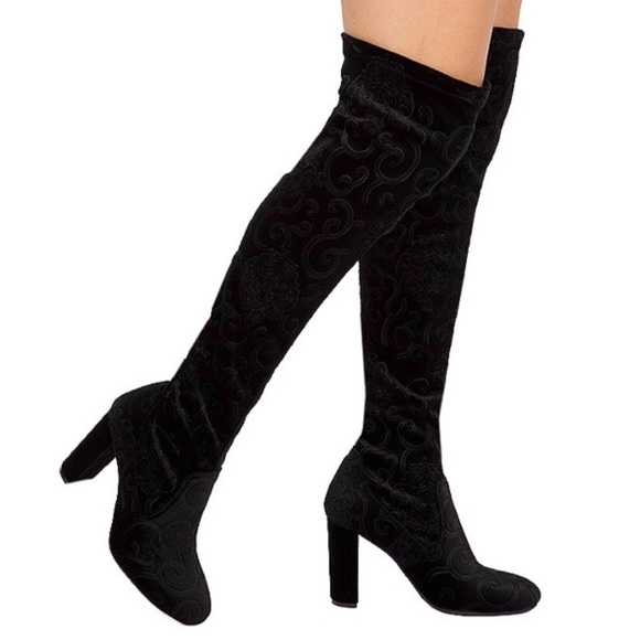 •LAST 1• Victoria Velvet Over The Knee Boot - Picture 2 of 8