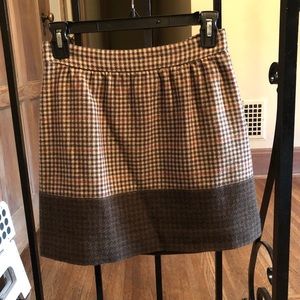 JCrew wool houndstooth skirt
