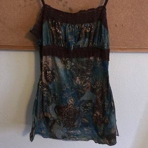 Multie colored spaghetti strap shirt