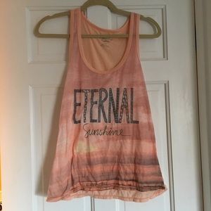 Women’s Orange American Eagle Eternal Sunshine Ariana Grande Graphic Tank Top