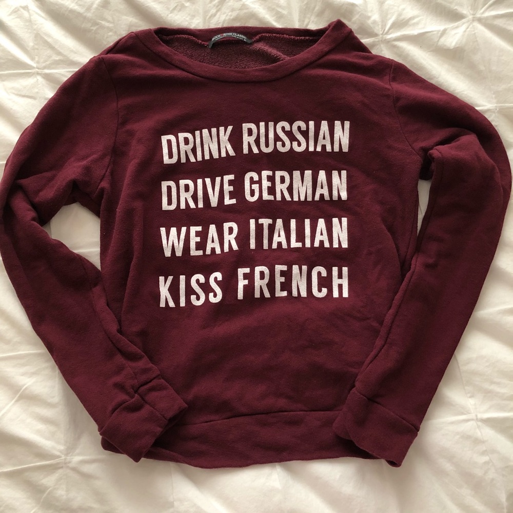 Maroon Graphic Sweatshirt