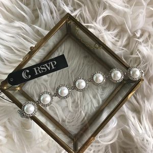 Special Occasion Bracelet Pearls and Diamonds NWT