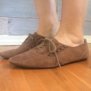 {Kimchi Blue} Lace Up Flats with Cut Outs