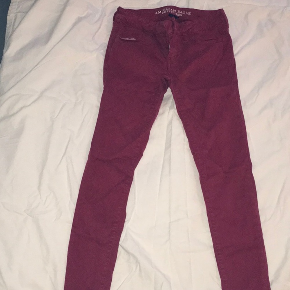 American eagle Red jeggings size 2