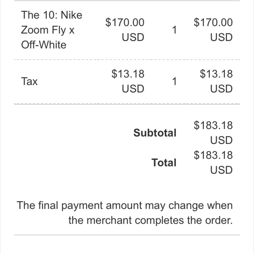 Off white limited zoom fly size 9