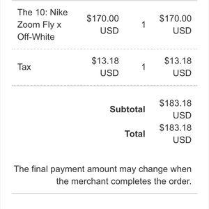 Off white limited zoom fly size 9