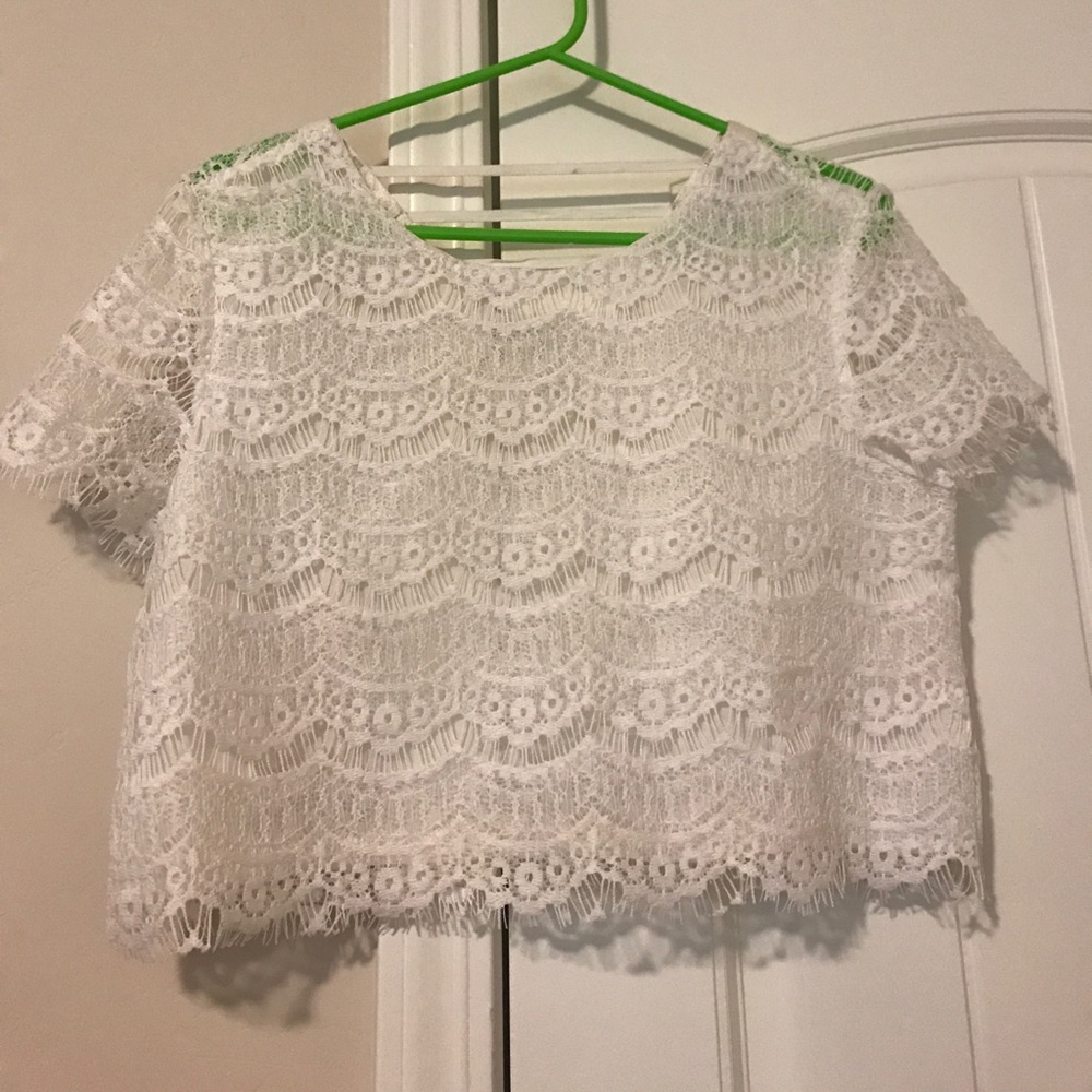 White Lace Crop Top from Boot Barn!