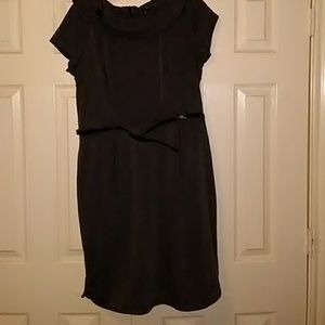 Kupcake dark grey belted dress