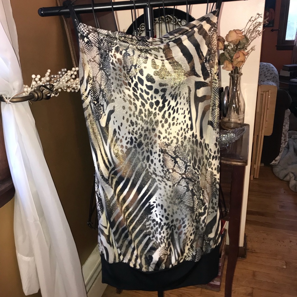 Animal print mini dress