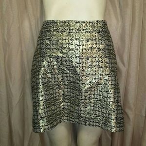 NWOT H&M Black & Gold Mini Skirt