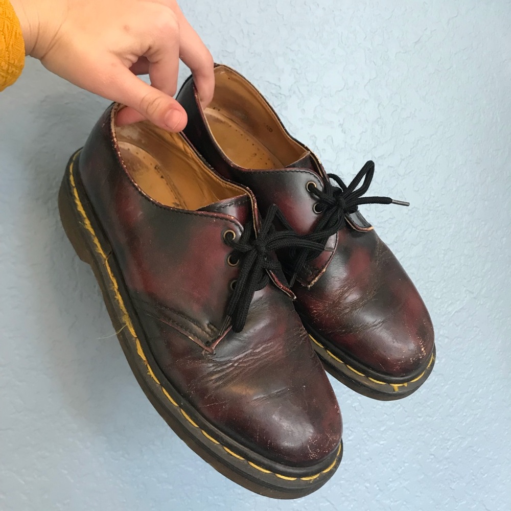 Old school maroon Doc martens!