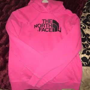 Pink north face hoodie