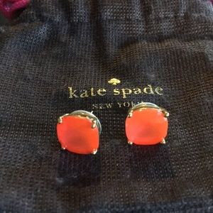Orange Kate Spade gum drop earrings