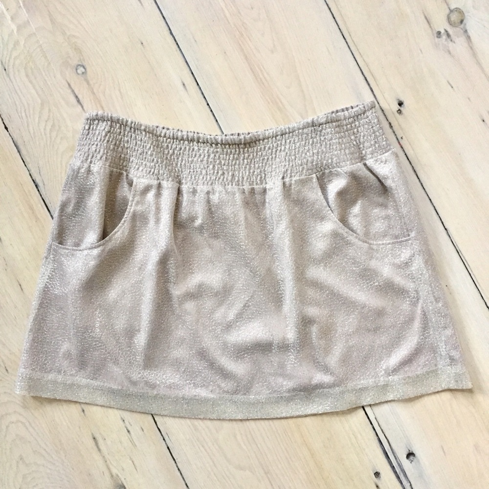 NWT GAP Gold Metallic Mini Skirt