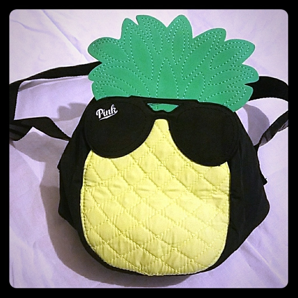NWOT PINK VS pineapple insulated strappy cooler