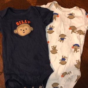 2 monkey onesies!