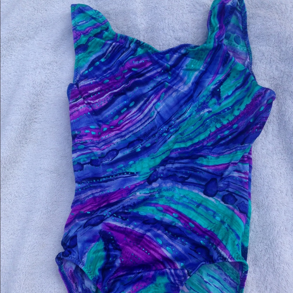 Colorful galaxy leotard