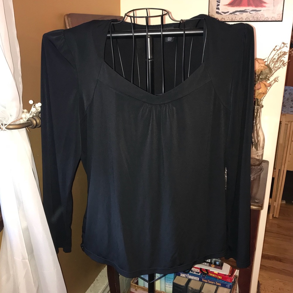 Black loose fitting blouse