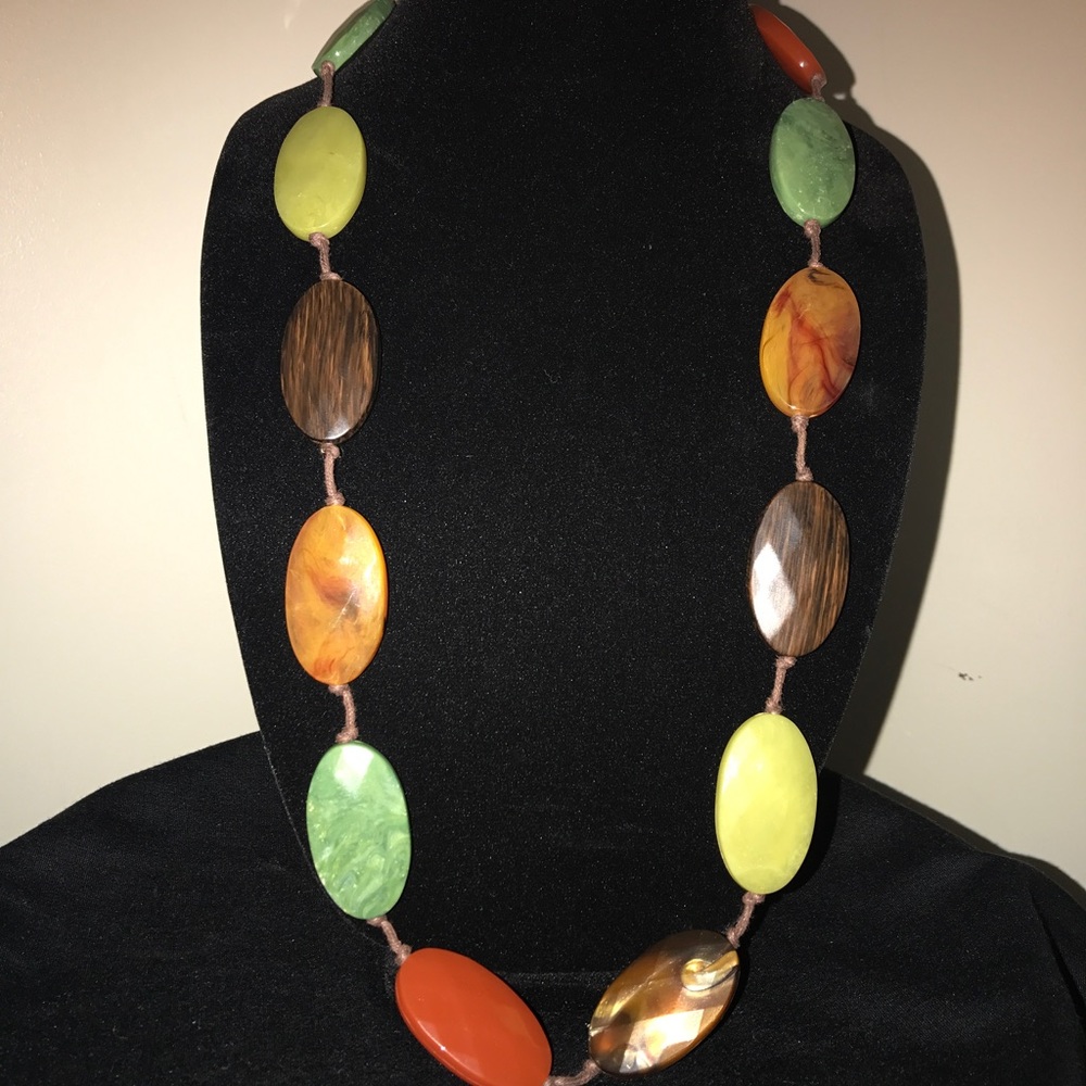 Earthtone Simulated Stone Necklace