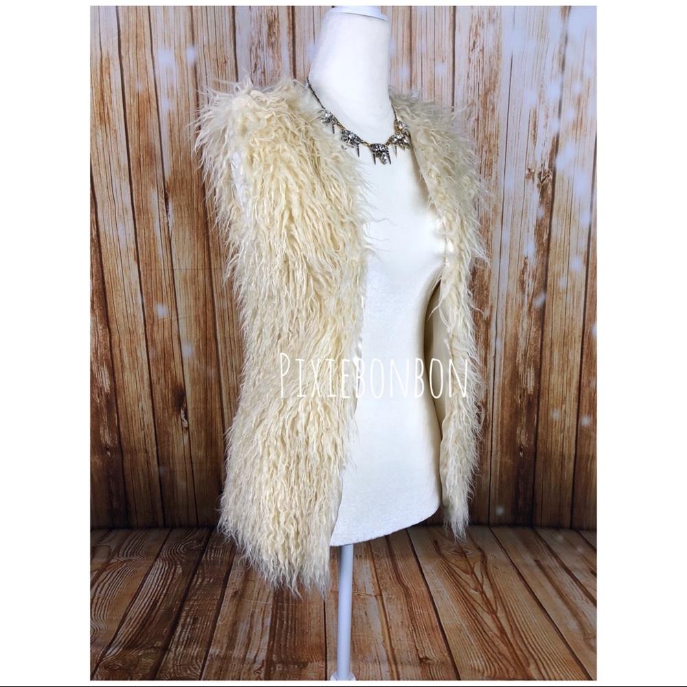 Faux Mongolian Lambs Wool/Fur Vest
