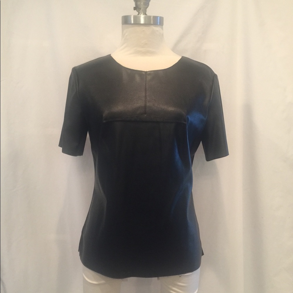 Bcbgmaxazria leather top