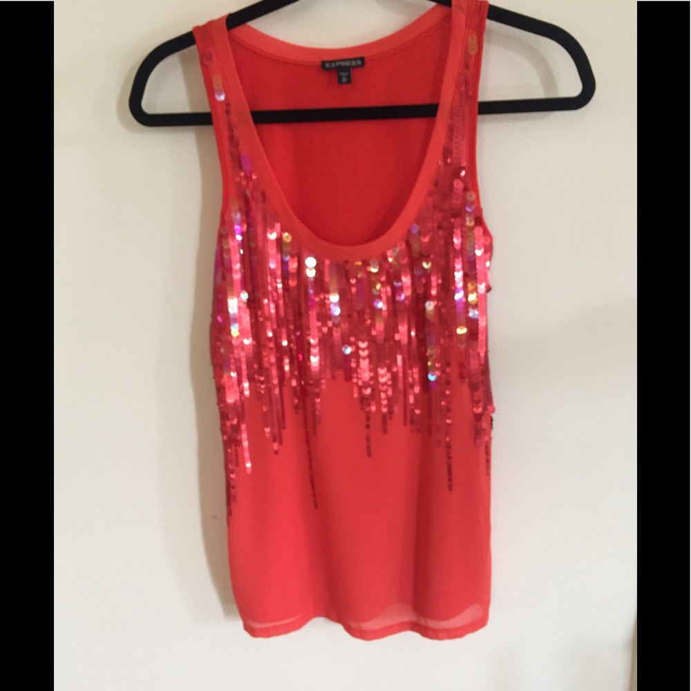 Express Ladies Sequence Sleeveless Top
