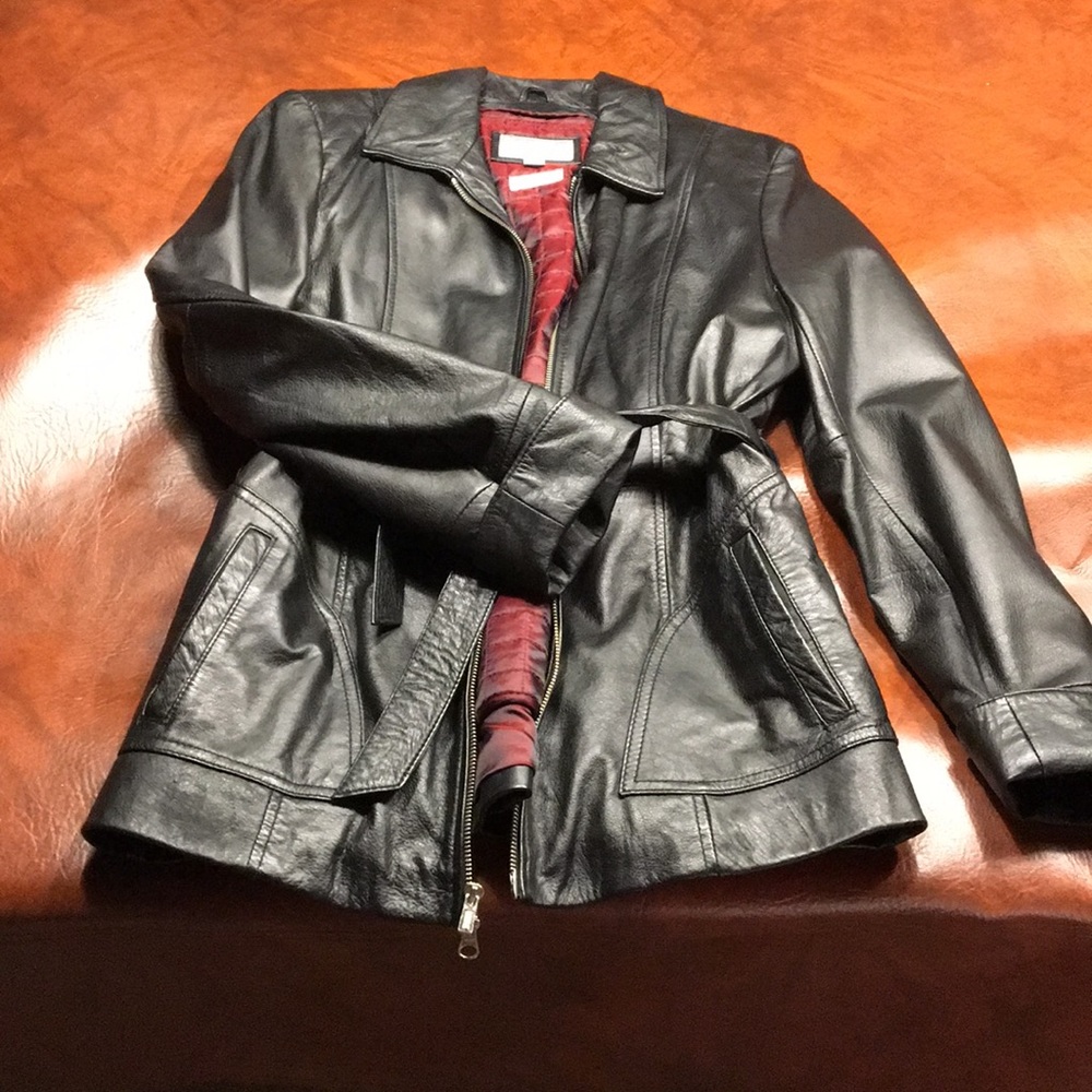 Warm leather jacket