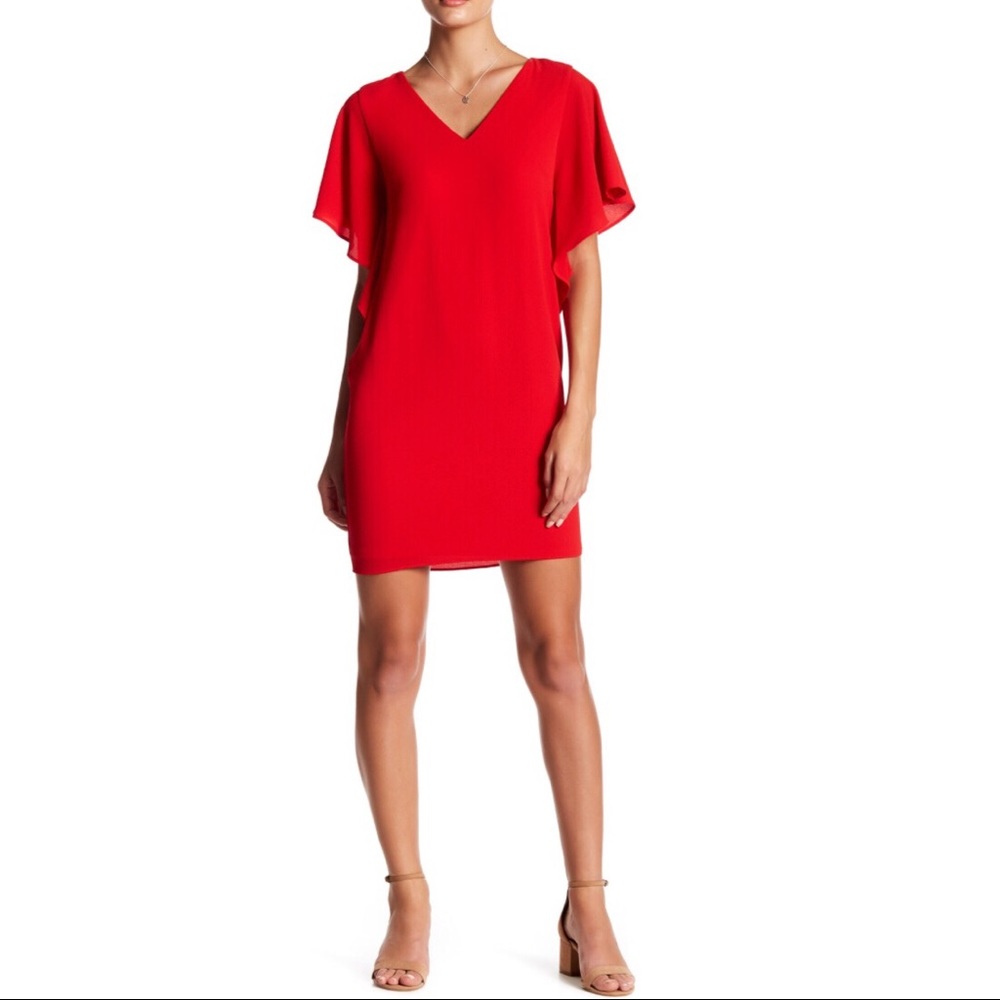 ❤️ELIZA J Domain Sleeve Crepe Shift Dress
