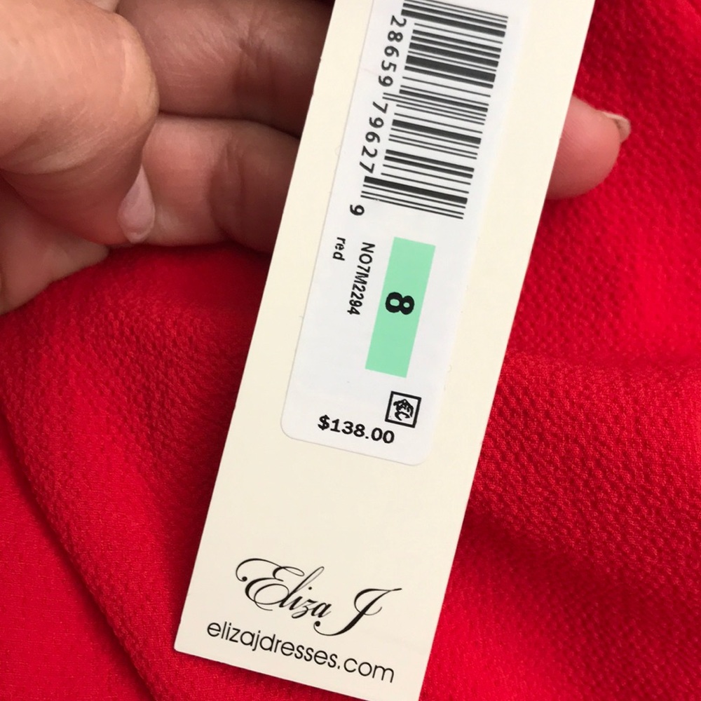 ❤️ELIZA J Domain Sleeve Crepe Shift Dress - Picture 6 of 6