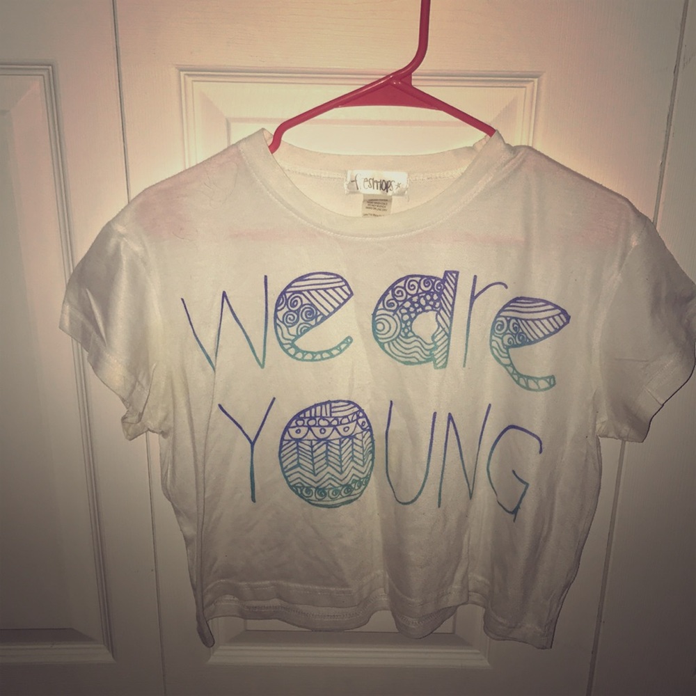 We are young crop t-shirt