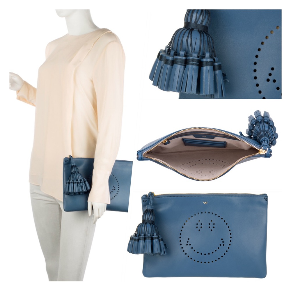 ✨HP!!!✨Anya Hindmarch Georgiana Smiley Clutch