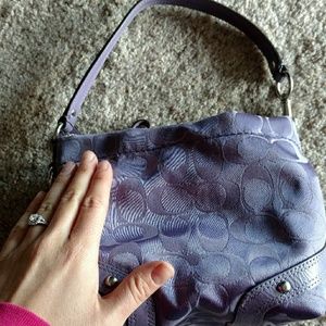 Purple coach purse