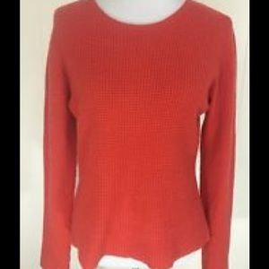 CLEARANCE White + Warren Coral Cashmere Sweater