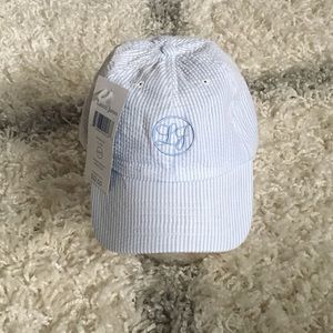 Lauren James Seersucker Baseball Hat