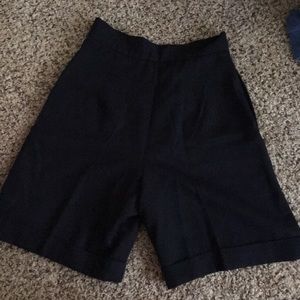 VINTAGE High Waisted Black Dress shorts Size 6